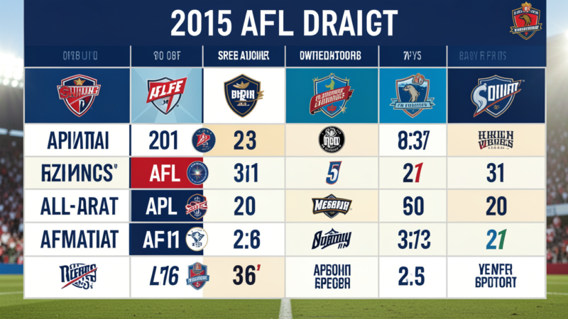 2015 AFL Draft: Rankings, Order, and Top Selections Revealed
