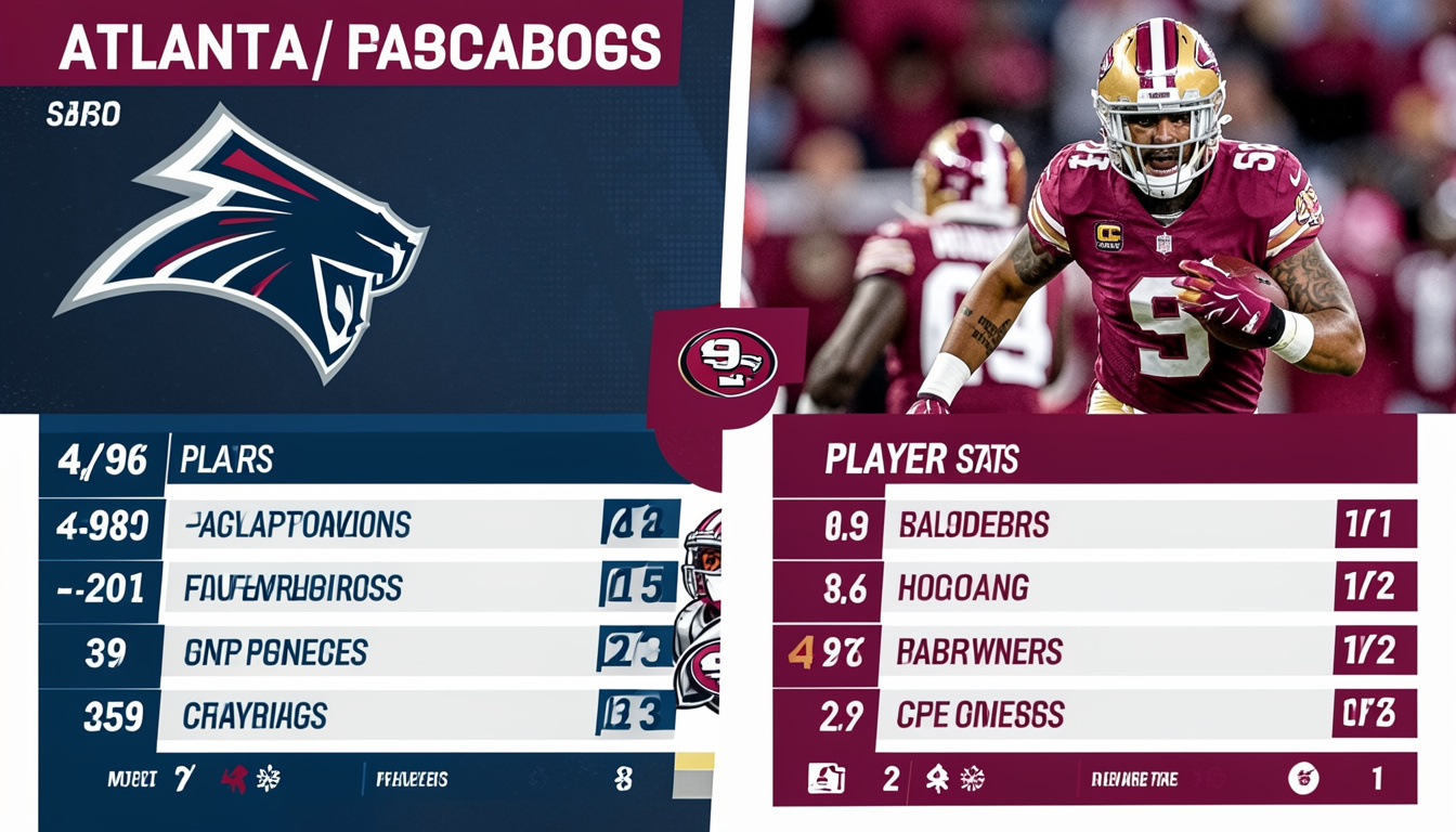 atlanta falcons vs 49ers match player stats