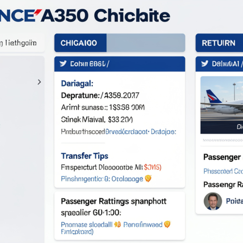 air france a350 chicago flight return